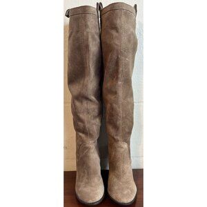 Vince Camuto Tan Brown Suede Braden High Slouch Boots Women Size 5.5 B